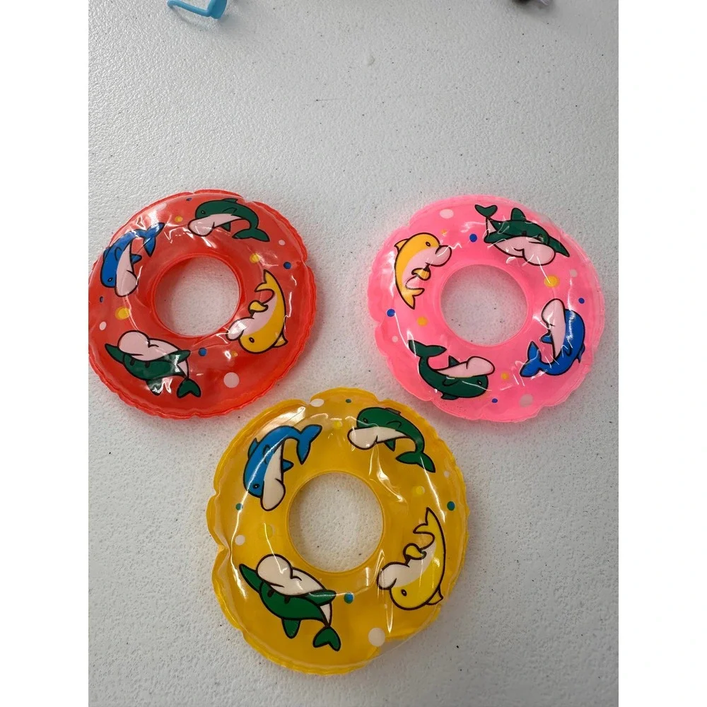 Small Desk Goose Outfits Hat Swimming Circle Glasses Skirts Set Summer Beach Toy
